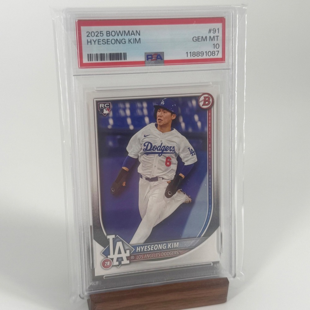 2025 Bowman Hyeseong Kim #91 Los Angeles Dodgers PSA 10 GEM MINT RC Rookie Card